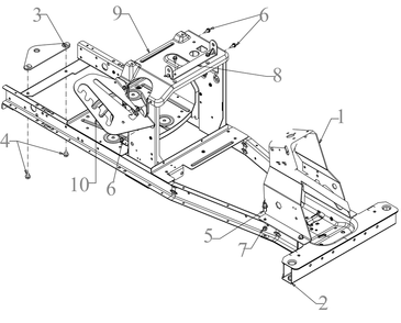 Part Location Diagram of 683-05377 MTD Hitch Plate Assembly
